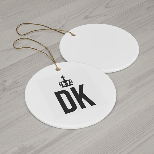 Custom Ceramic Ornament - DK Crown Design, Personalized Holiday Decor, Unique Gift for Christmas, Home Decor, Tree Ornaments