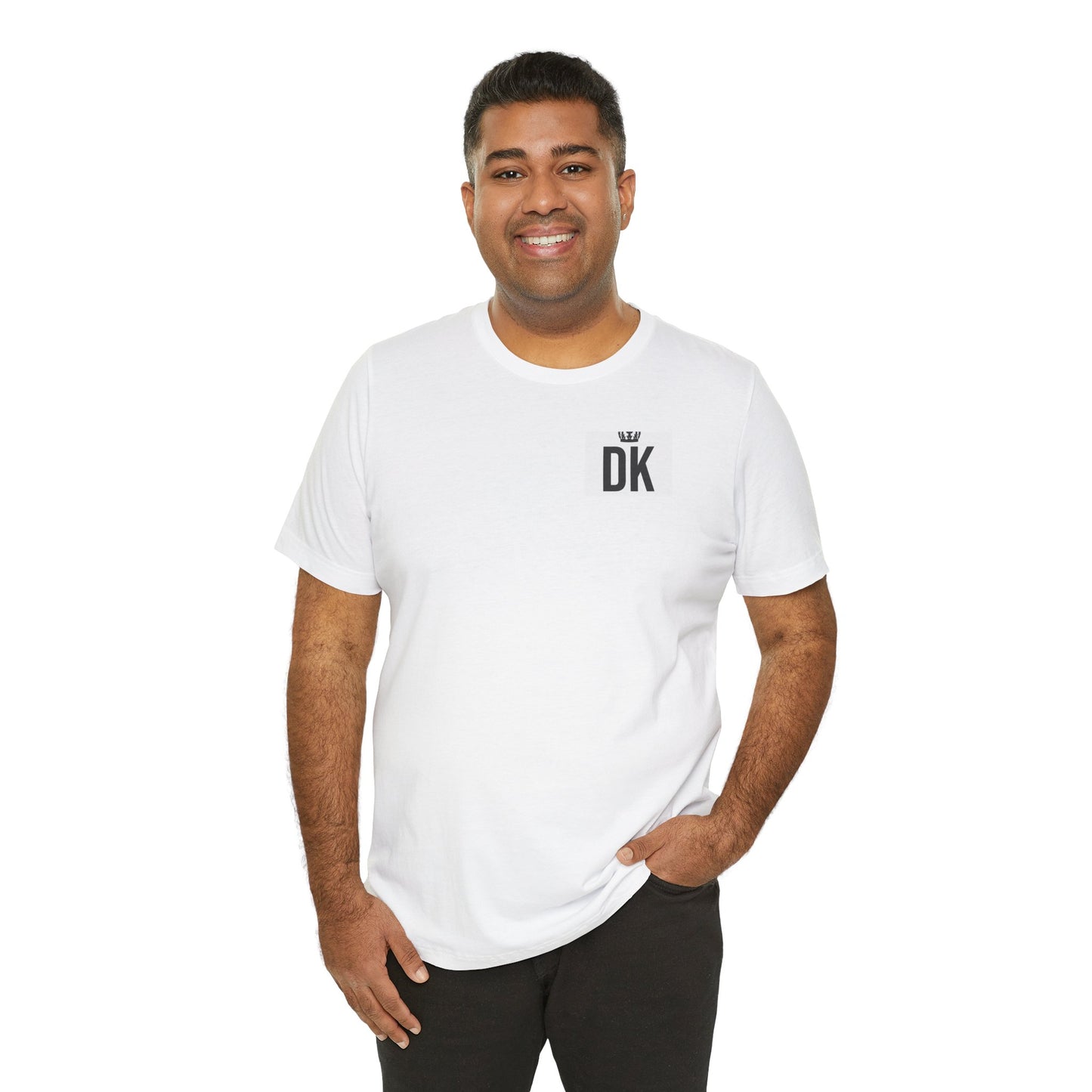 Devotion to the King logo Unisex Jersey Tee - Casual Everyday Tee, Perfect for Gifting, Summer Outfits, Music Festivals, Graphic Tee, Unique Design