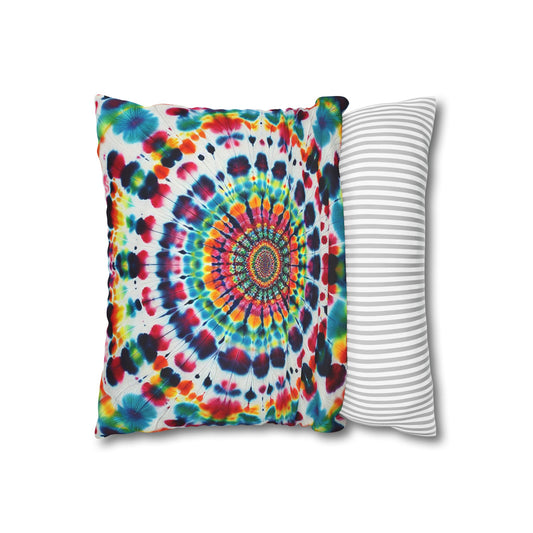 Colorful Tie-Dye Pillowcase, Boho Home Decor, Gift for Friends, Bedroom Accent, Festival Vibes