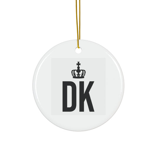 Custom Ceramic Ornament - DK Crown Design, Personalized Holiday Decor, Unique Gift for Christmas, Home Decor, Tree Ornaments