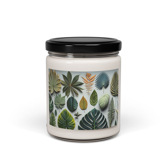 Eco-Friendly Scented Soy Candle, Aromatherapy Gift, Natural Home Decor, Relaxation Candle, Green Plant Design, Earthy Fragrance